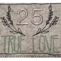 Stickdatei - True Love Hochzeit Silberhochzeit Goldhochzeit Jubiläum